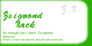 zsigmond nack business card